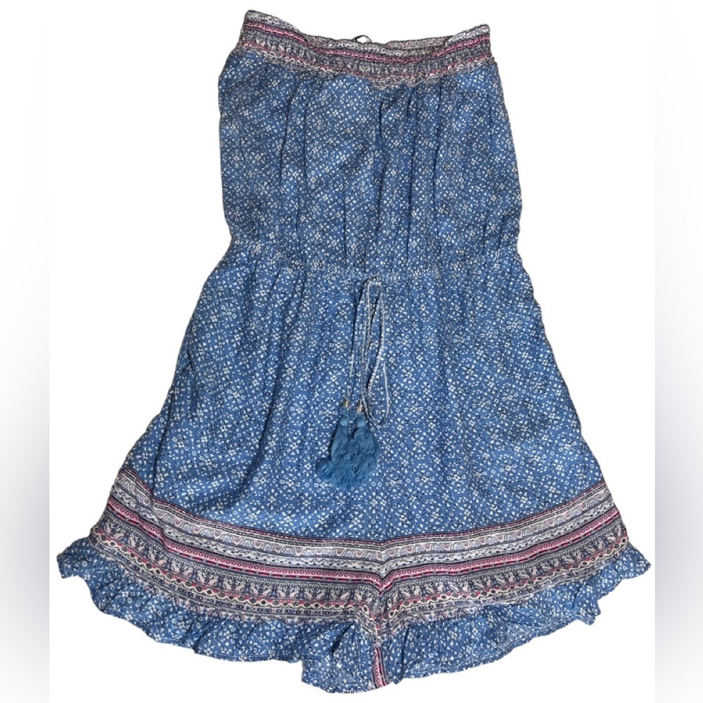 KIWI + PUNCH Vista Blue Strapless Short Romper Size Large NWT - Picture 5 of 14